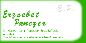 erzsebet panczer business card